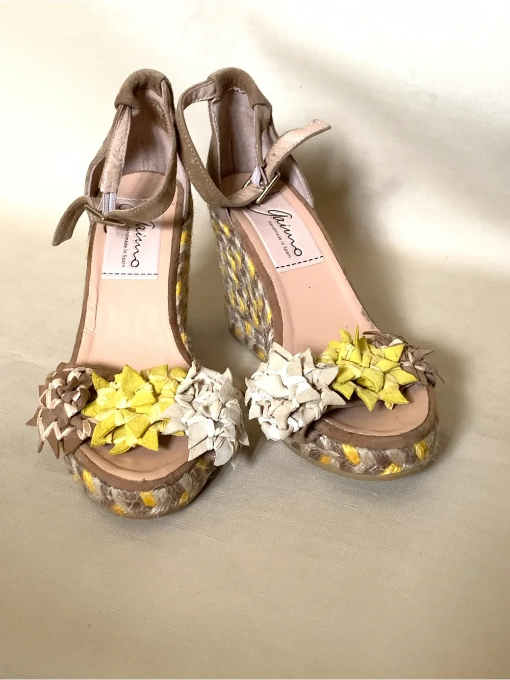 Gaimo Cessy Floral Wedge Espadrille Sandals EU 36/US 5 Preowned